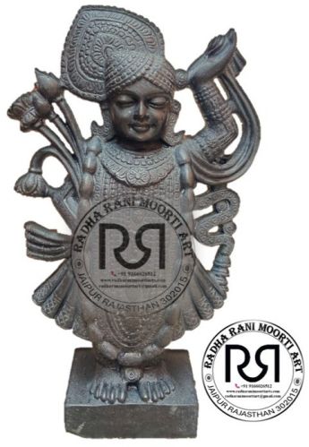 Rrma Polished Printed God Shrinath Ji Marble Moorti Multi Size