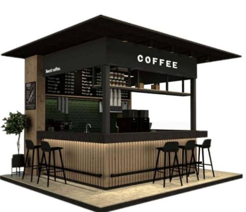 Polished Prefabricated Coffee Shop Container, Shape : Rectangular