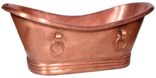 Polished Antique Copper Bathtub, Color : Brown