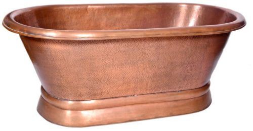 Polished Luxury Copper Bathtub, Color : Brown