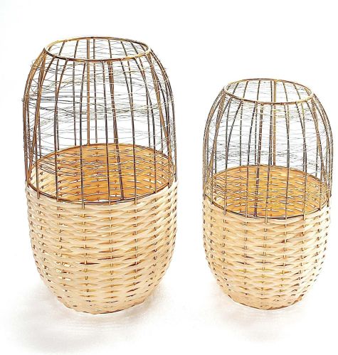 Polished Table Top Lantern Set Traditional Standard