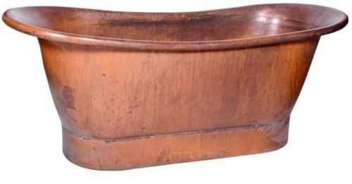 Polished Victorian Copper Bathtub, Color : Brown