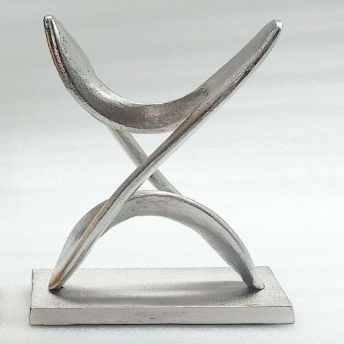 Metal ZI-251302 Nickle Plated Sculpture, Color : Grey Antique