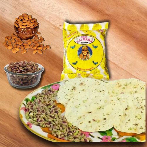 Shree Sai Baba Dry Fruit Papad, Shape : Round
