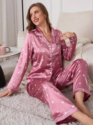 Satin Lycra Night Suit Set M, Xl, Xxl