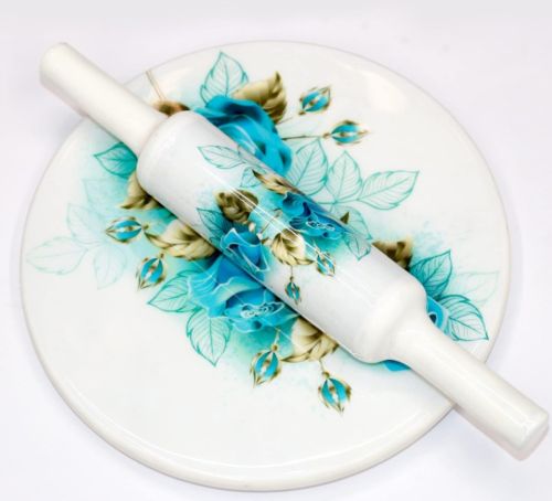 Printed Marble & Wooden Chakla Belan