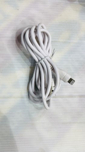 Plastic Copper iPhone Data Cable, Color : White