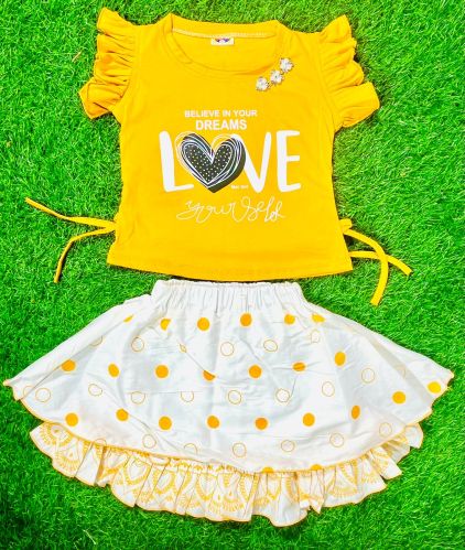 Printed Pure Cotton Skirt Top Casual Wear 26*30 & 32*34 ST 500