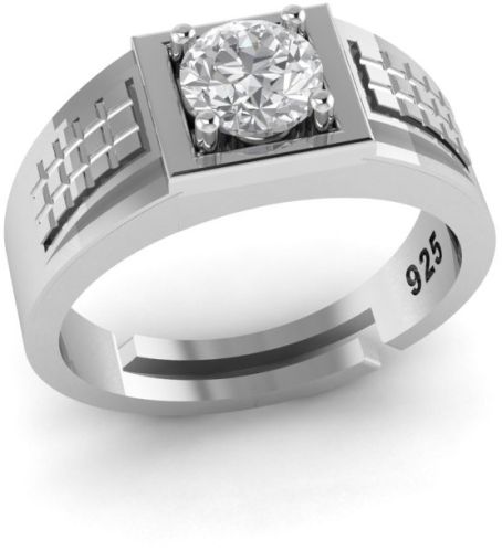 Evimeria 925 Silver Classic Simple Solitaire Ring Customised