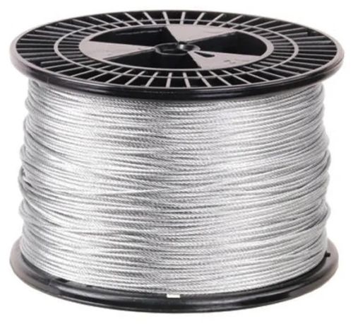 Steel Galvanized Wire Rope, Color : Silver 2mm, Length : 100 Mtr