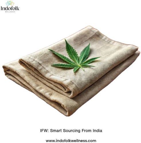 Plain hemp polyester fabrics 40mm Party Wear