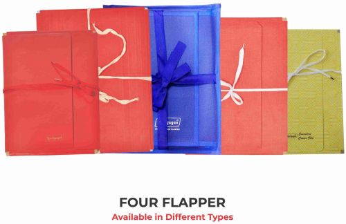 Neelgagan Binding Cloth Four Flapper File for Organizing Documents