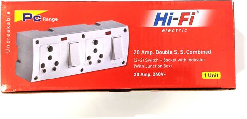 Hi-fi 20a Double SS Combine Switch, Color : White
