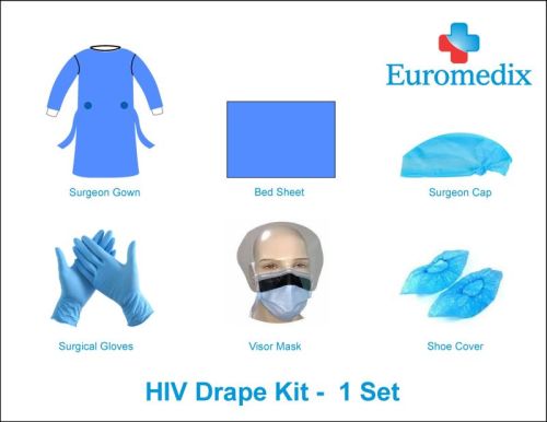 Euromedix Healthcare HIV Drape Kit - 1 Set L, Xl, Xxl for Hospital