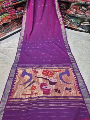 Weaving Handloom Silk Cotton Saree Traditional Events