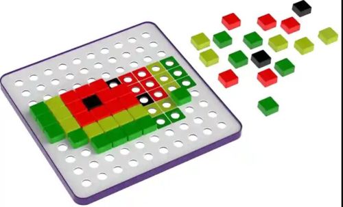 Plastic Educational Pixel Games, Color : Multicolor