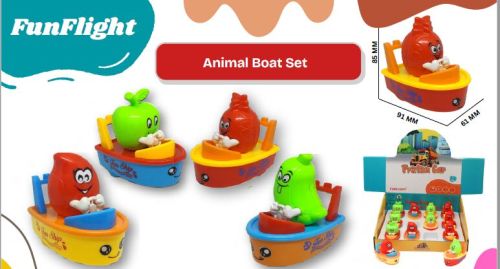 Plastic Fruit Boat Toy Set, Color : Multicolor