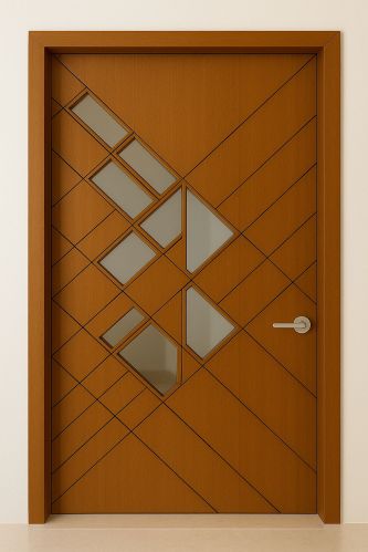 Plain Polished Plywood Interior Door, Color : Brown