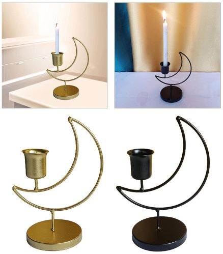 Phoenix Polished Metal Lunaglow Crescent Candle Holders