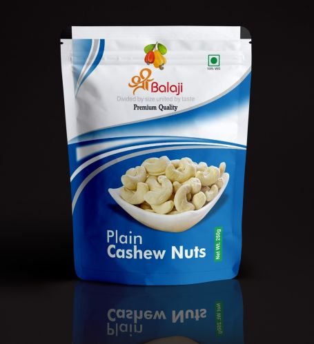 Printed Plastic Cashew Nuts Standup Zipper Pouches