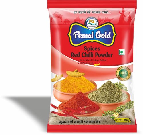Printed Plastic Red Chilli Powder Packaging Pouches