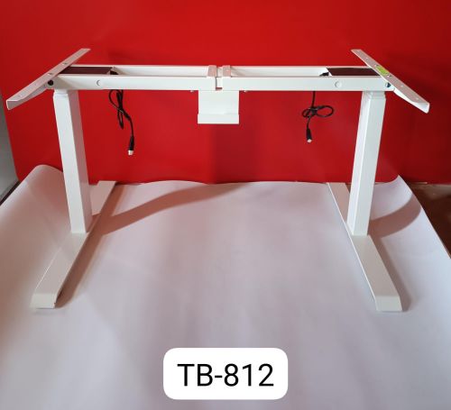 Plain Polished Metal Height Adjustable Table, Color : White Modern