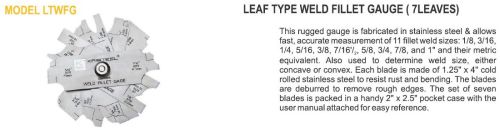 Stainless Steel Fillet Weld Gauge for Industrial Use