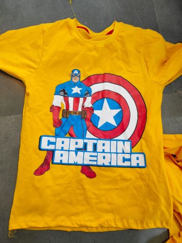 Simple Collar Printed Cotton Tshirt, Sleeves Type : Half Sleeves