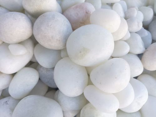 Non Polished Marble Pebble Stones, Brand Name : White