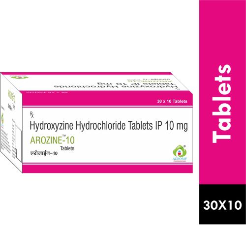 Agrosaf Pharmaceuticals Arozine 10 Tablet, Packaging Type : Box
