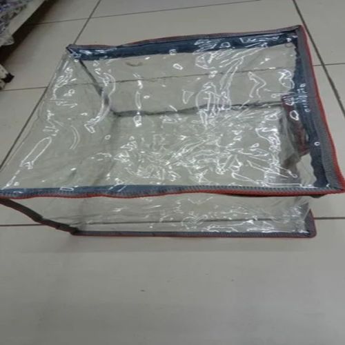 Plain PVC Saree Zipper Cover Bag, Packaging Type : Transparent