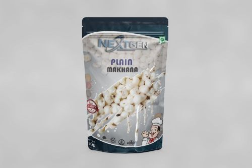 Fox Nuts 50 Gram Plain Makhana, Packaging Type : Pouch