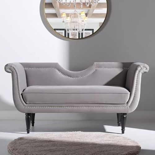 3 Seater Grey Solid Wooden Sofa