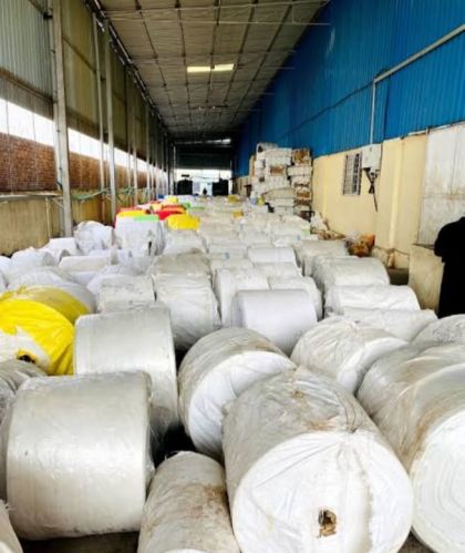 Plain HDPE PP Woven Fabric Roll