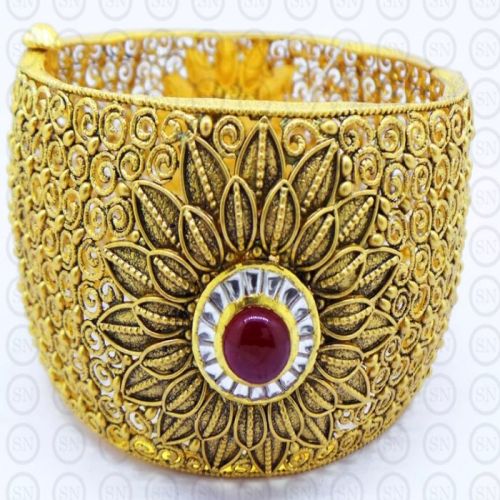 Polished AB04 Gold Bangles Party Wear, Gender : Female