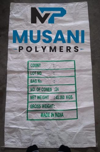 Musani Polymers Plain Printed PP Woven Packaging Sack Bag