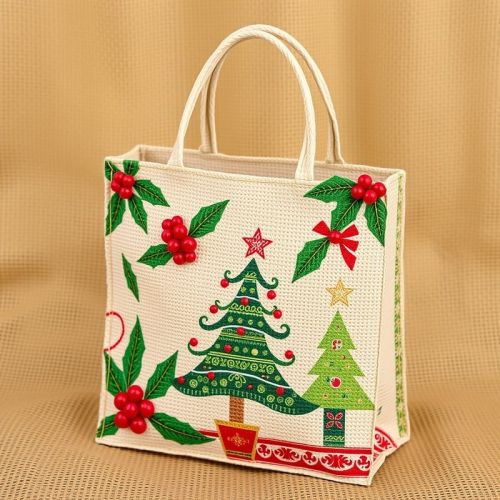 Jute Christmas Bags, Packaging Type : Natural