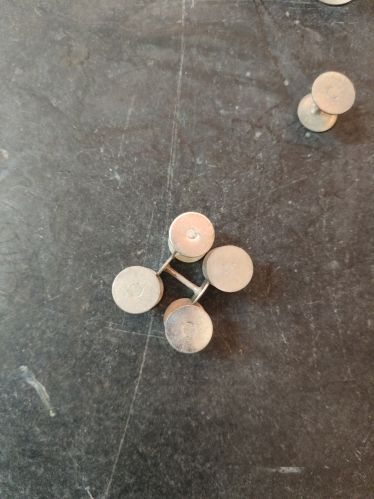 SS Coated Mild Steel LD Single Stud Chaplet, Technique : Casting