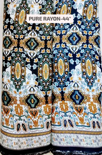 44 Inch Floral Rayon Viscose Printed Fabric