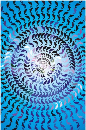 Relaxing Illusion Print for Mental Clarity and Calm