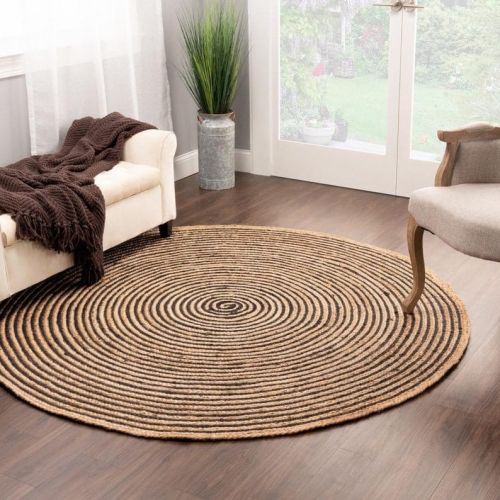 Jute Rugs Round Natural Handmade 3x3 Feet to 6x6 Feet Anitque