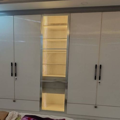 Wood White Hinged Modular Wardrobe