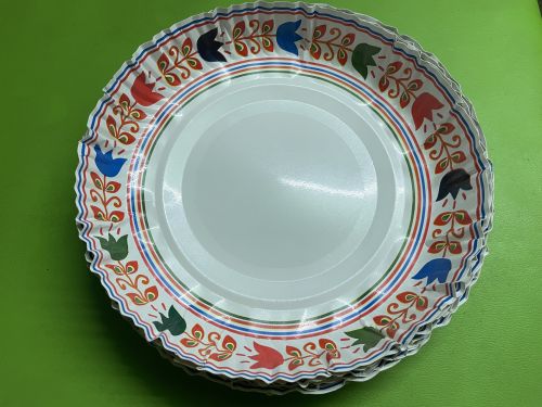 Printed Polished Paper Plates, Shape : Square for Cooking