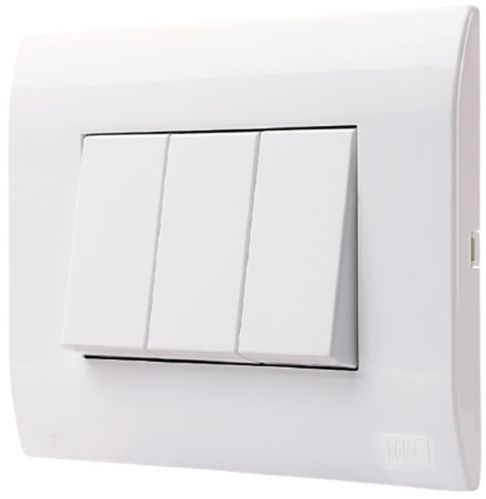 Plastic Modular Switch for Home, Color : White, Packaging Type : Box