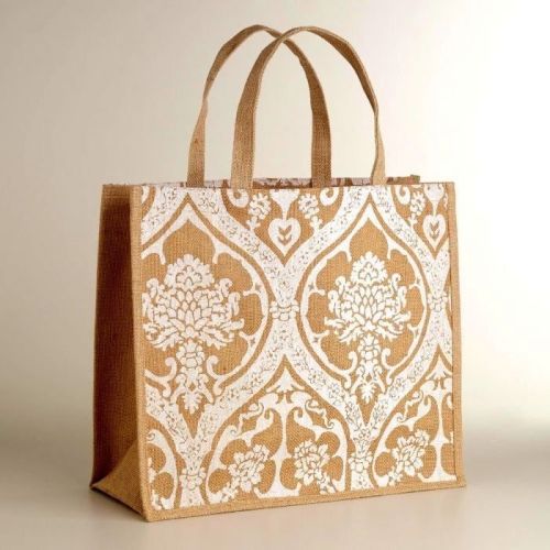 Printed Jute Bag Large (10 X 12 X 6 Inch)