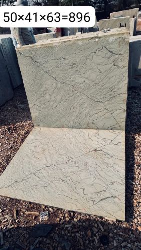 Veined Polished Indo Green Marble Slabs 50x41x63 Inch