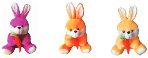 Cute Rabbit with Carrot Soft Toy - 35 Cm