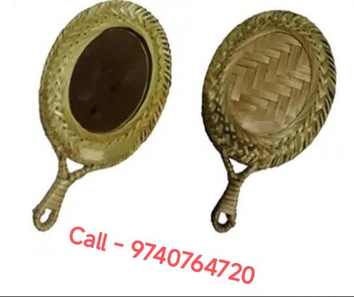 Ne Traders Scorching Bamboo Handicraft Mini Mirror, Weight : 50 Grams