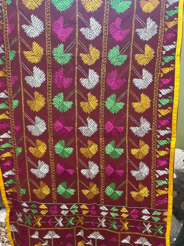 Printed Designer Phulkari Stole Daily Wear, Technics : Embroidered