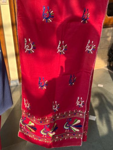 Cotton Designer Hand Embroidered Phulkari Stole Daily Wear